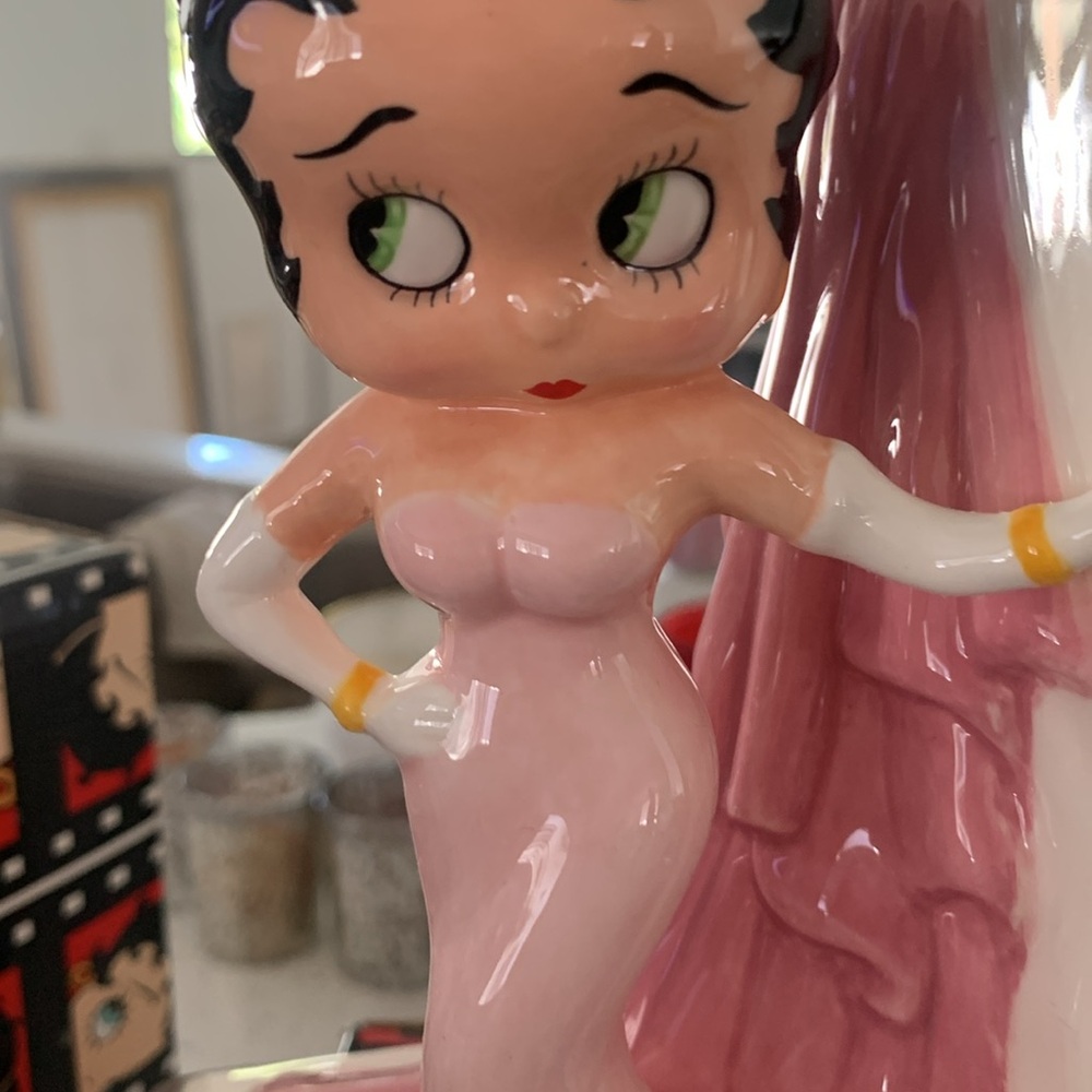 1995 Vintage Betty Boop And Bimbo The Cat Cartoon Character Bookends NEW MINT - Picture 7 of 9